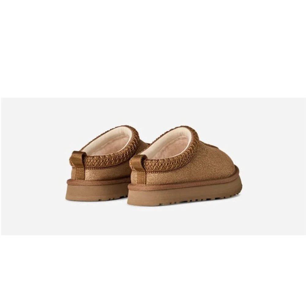 UGG Tazz Dazzle 1174130K-CHE Slipper Kids US 2 Chestnut Suede Slip On ZOGG3595